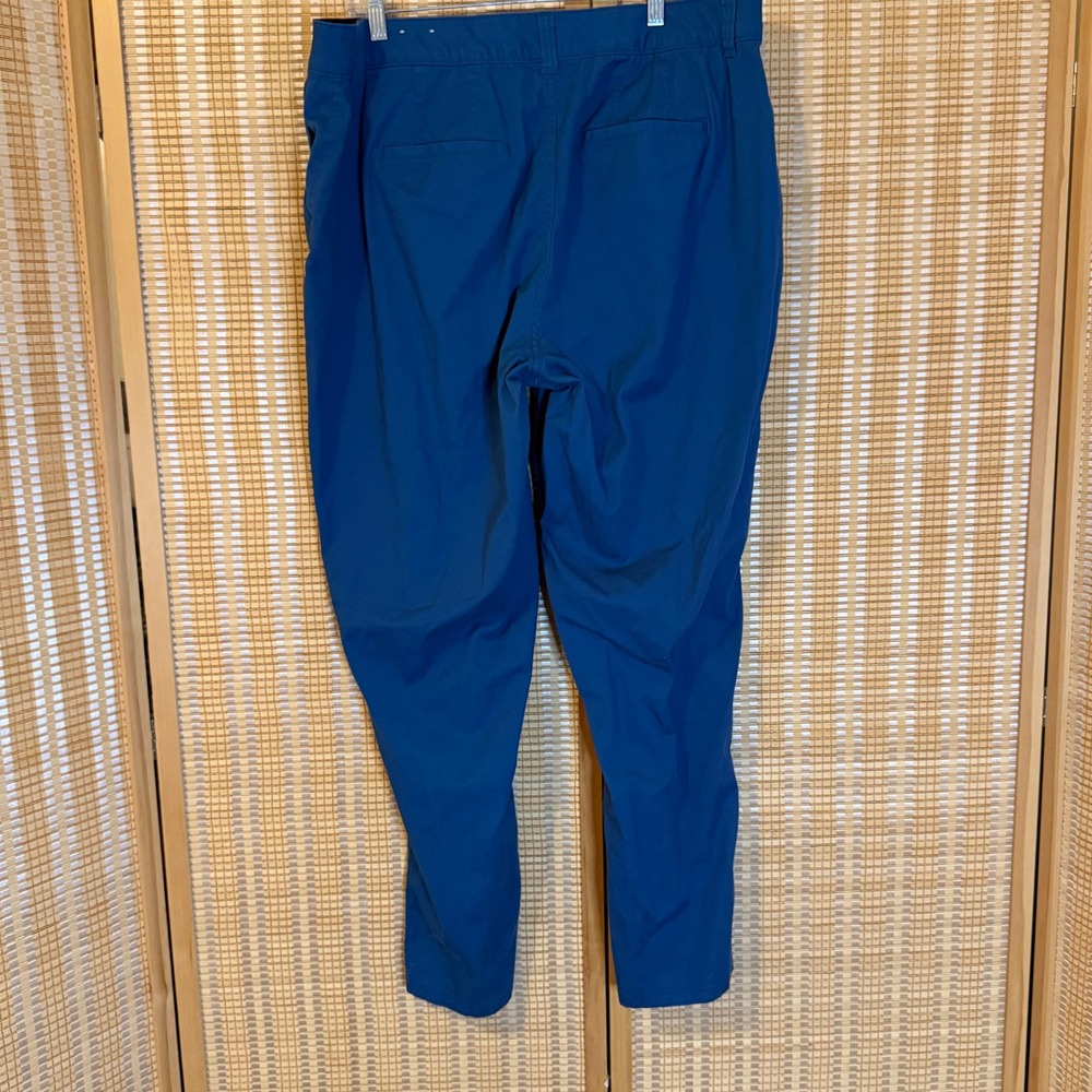 Lane Bryant Women Blue Chino Pants Straight Leg Stretch Size 18 Casual Workwear - Picture 3 of 9